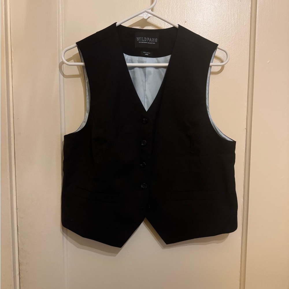 Wildfang Black Empower Vest - Size LG